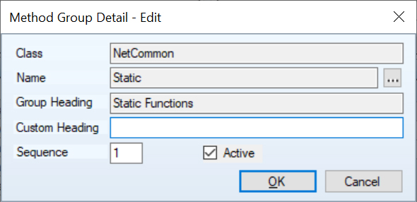 Method Group Detail