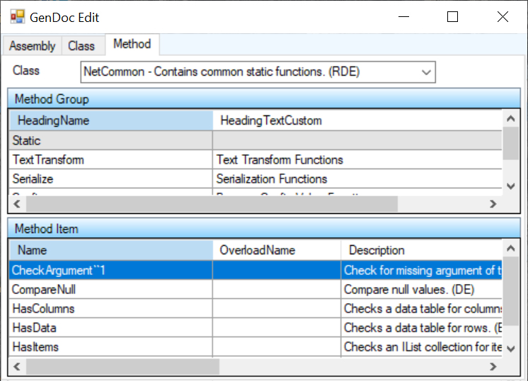 Method Tab